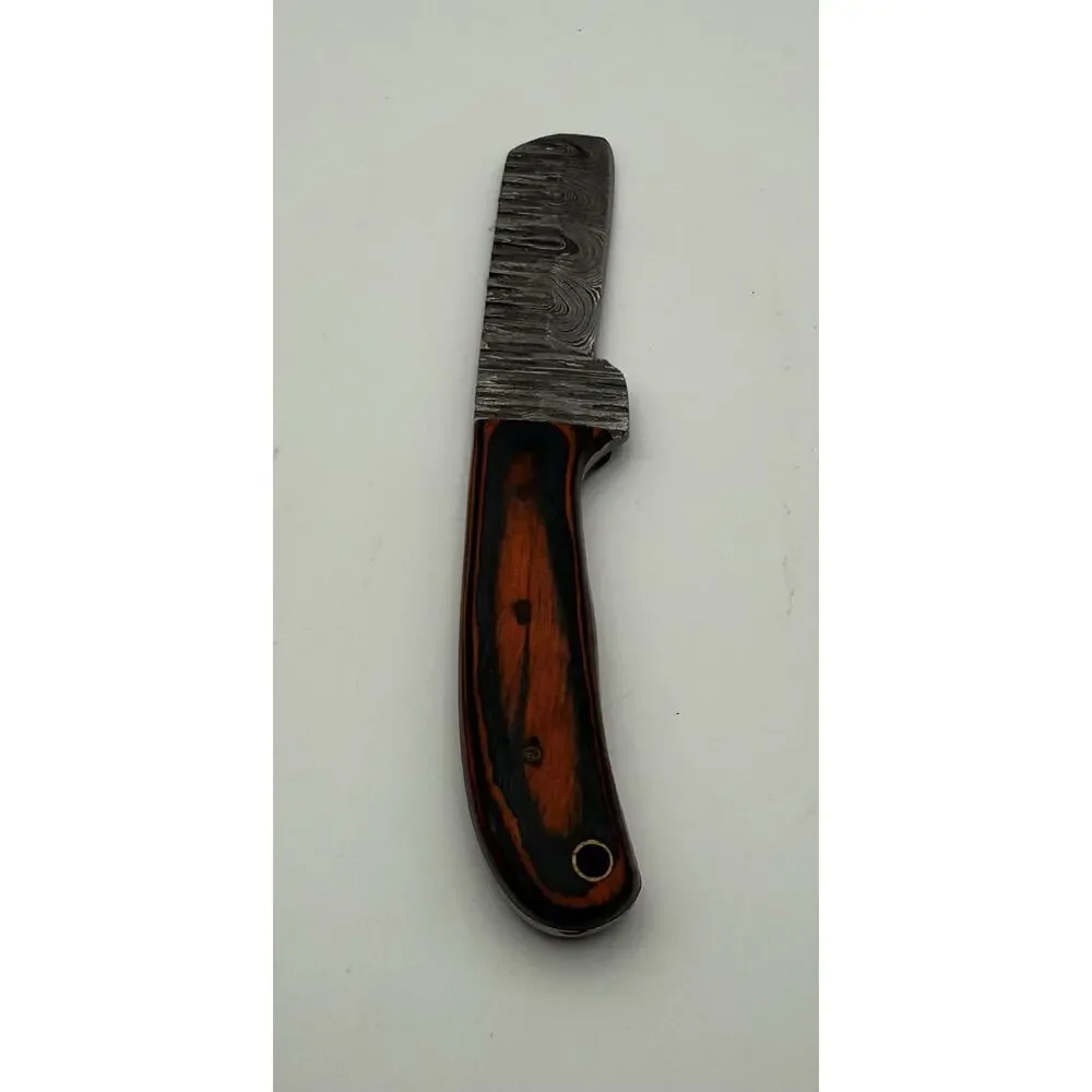 Handmade Damascus Steel Fixed Blade Knife w/ Leather Sheath – Pakistan Made NEW
